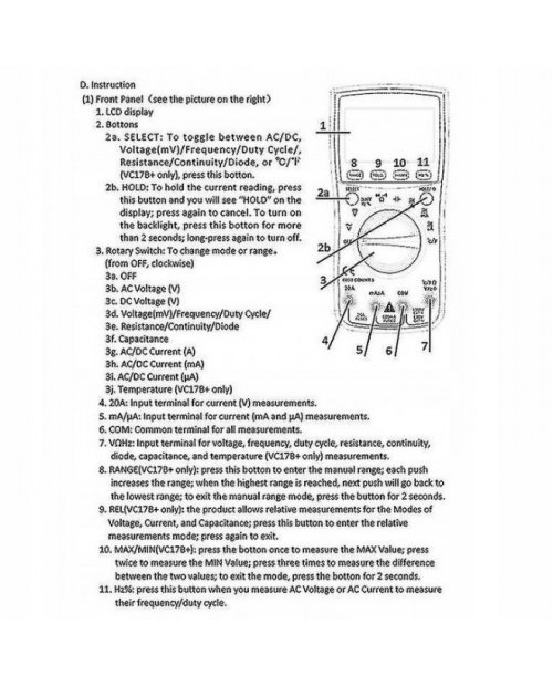 MIERNIK CYFROWY MULTIMETR UNIWERSALNY PRĄDU LCD tester ELEKTRYCZY INSTALACJ