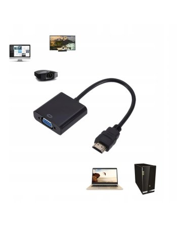 KONWERTER HDMI DO VGA D-SUB 15 PIN KABEL ADAPTER MONITOR FULL HD 1080p