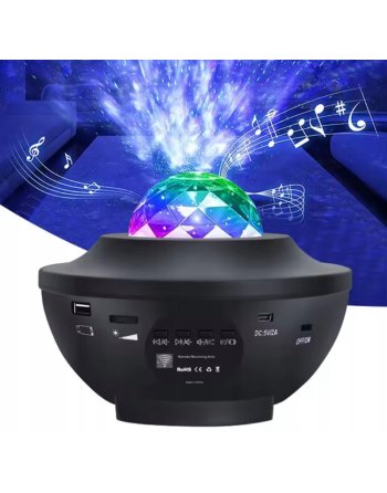 PROJEKTOR GWIAZD Dla Dzieci Rzutnik Nieba Lampka Nocna Głośnik BLUETOOTH