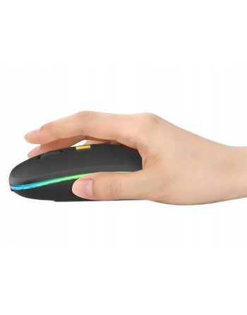 MYSZKA BEZPRZEWODOWA DO LAPTOPA KOMPUTERA PODŚWIETLANA RGB CICHA AKUMULATOR