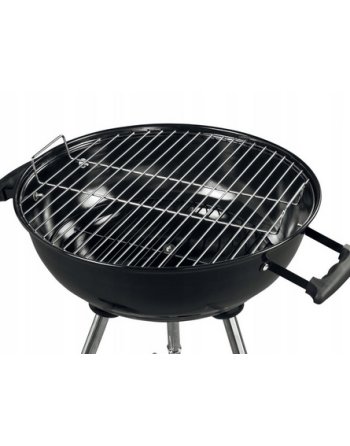 GRILL OGRODOWY WĘGLOWY OKRĄGŁY POKRYWA RUSZT KÓŁKA Z POKRYWĄ PÓŁKA