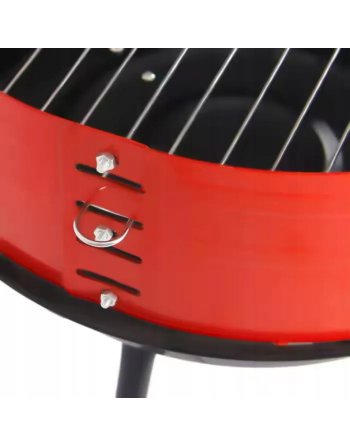 GRILL WĘGLOWY OGRODOWY SKŁADANY 43CM NA WĘGIEL Z RUSZTEM TARAS OGRÓD