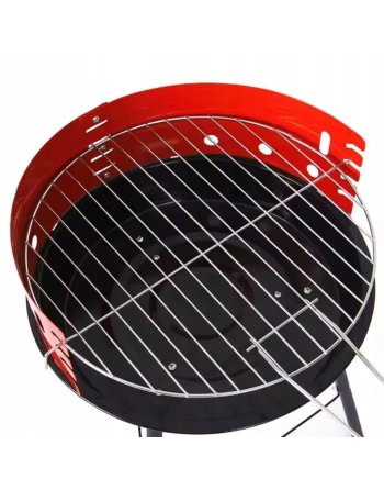 GRILL WĘGLOWY OGRODOWY SKŁADANY 43CM NA WĘGIEL Z RUSZTEM TARAS OGRÓD