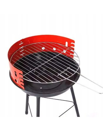 GRILL WĘGLOWY OGRODOWY SKŁADANY 43CM NA WĘGIEL Z RUSZTEM TARAS OGRÓD