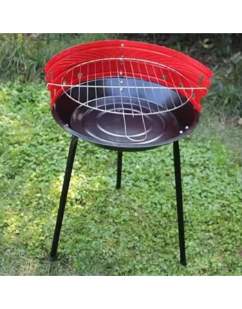 GRILL WĘGLOWY OGRODOWY SKŁADANY 43CM NA WĘGIEL Z RUSZTEM TARAS OGRÓD