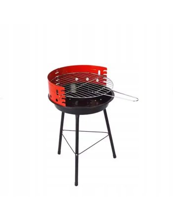 GRILL WĘGLOWY OGRODOWY SKŁADANY 43CM NA WĘGIEL Z RUSZTEM TARAS OGRÓD