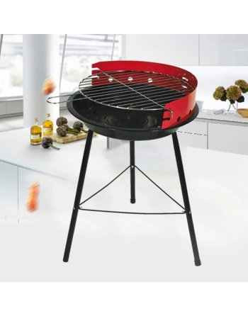 GRILL WĘGLOWY OGRODOWY SKŁADANY 43CM NA WĘGIEL Z RUSZTEM TARAS OGRÓD