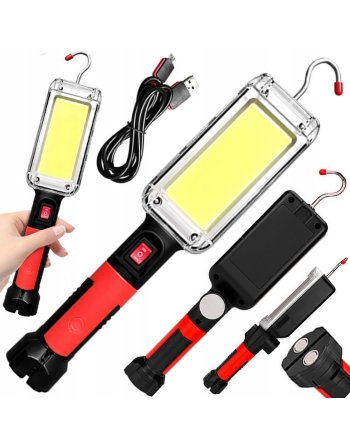 LAMPA WARSZTATOWA LED LATARKA AKUMULATOROWA COB 700lm Z MAGNESEM PRZENOŚNA