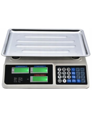 WAGA SKLEPOWA 40KG / 2g ELEKTRONICZNA KUCHENNA GASTRONOMICZNA MAGAZYNOWA