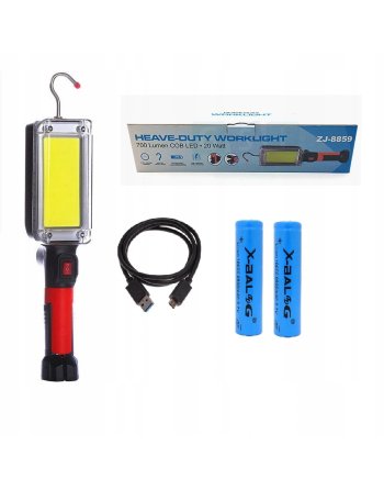 LAMPA WARSZTATOWA LED LATARKA AKUMULATOROWA COB 700lm Z MAGNESEM PRZENOŚNA