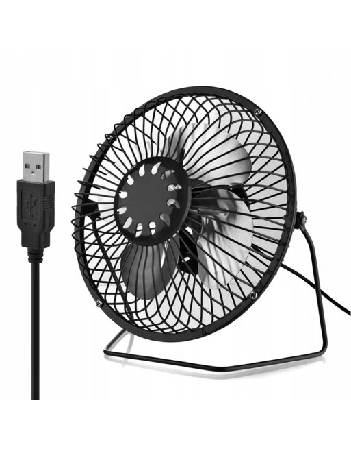 WENTYLATOR WIATRAK BIURKOWY NA BIURKO WIATRAK STOŁOWY NA USB CHŁODZENIE