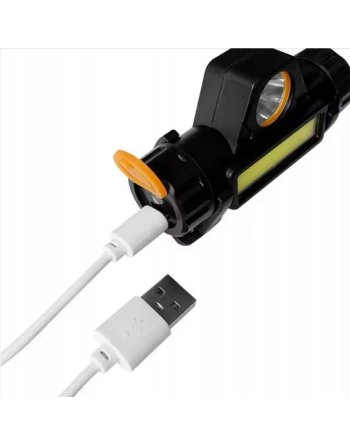 LATARKA CZOŁOWA Z MAGNESEM COB LED CZOŁÓWKA 4w1 LAMPKA USB AKUMULATOR