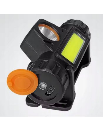 LATARKA CZOŁOWA Z MAGNESEM COB LED CZOŁÓWKA 4w1 LAMPKA USB AKUMULATOR