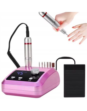 FREZARKA DO PAZNOKCI Do Manicure MOCNA + FREZY 45000RPM PEDICURE 204