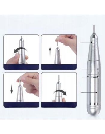 FREZARKA DO PAZNOKCI Manicure MOCNA + FREZY 45000RPM AKUMULATOR PEDICURE V2