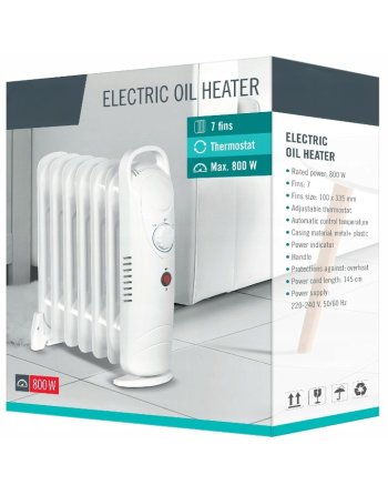 Grzejnik olejowy 7 żeberek na GĘSTY olej 800W żeberkowy elektryczny