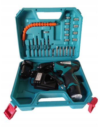 WKRĘTARKA AKUMULATOROWA BEZPRZEWODOWA 18V 2xBATERIA MOCNA AKCESORIA