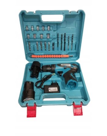 WKRĘTARKA AKUMULATOROWA BEZPRZEWODOWA 18V 2xBATERIA MOCNA AKCESORIA