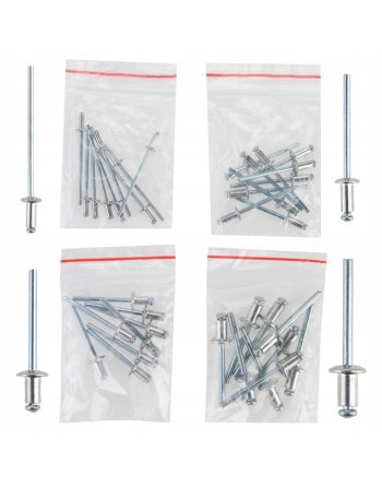ZESTAW NITOWNICA RĘCZNA DO NITÓW 4 KOŃCÓWKI + NITY 4 KOŃCÓWKI