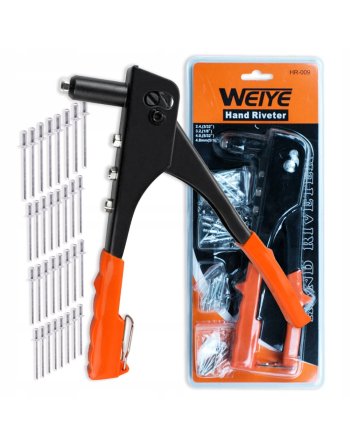 ZESTAW NITOWNICA RĘCZNA DO NITÓW 4 KOŃCÓWKI + NITY 4 KOŃCÓWKI