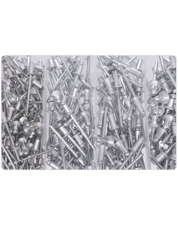 ZESTAW NITOWNICA RĘCZNA DO NITÓW 4 KOŃCÓWKI + NITY 4 KOŃCÓWKI