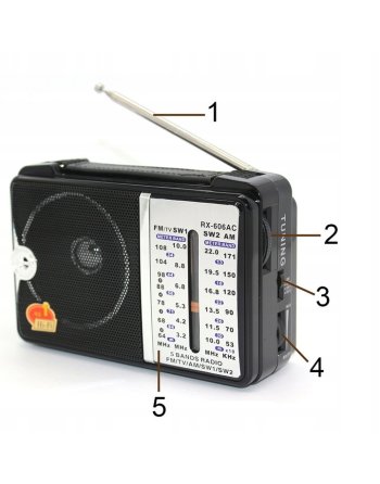 RADIO KUCHENNE 230V PRZENOŚNE BUDOWLANE NA BATERIE R20 FM AM SW