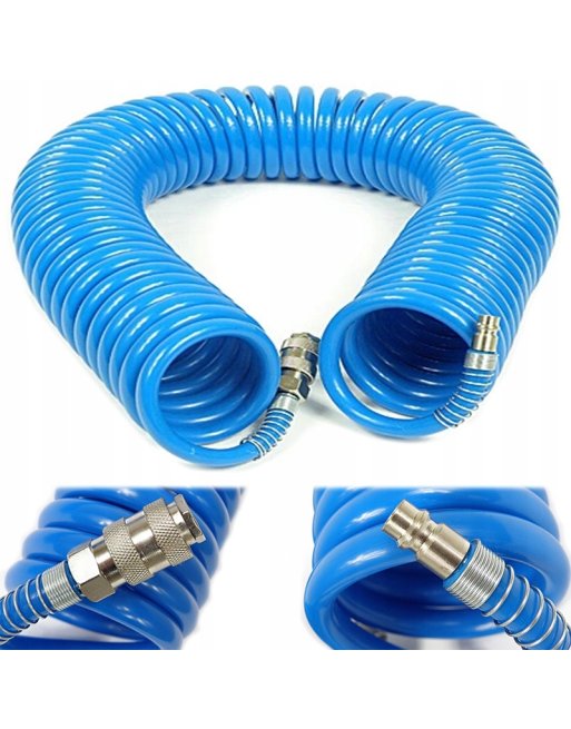 Wąż do Kompresora Pneumatyczny Spiralny 5x8mm 20m Przewód do Sprężarki