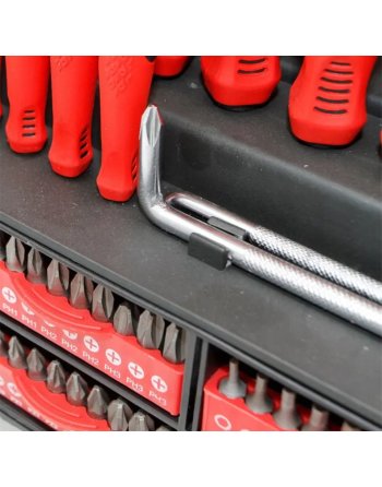 Zestaw ŚRUBOKRĘTÓW wkrętaków BITÓW 122 SZT. ELEMENTÓW w STOJAKU