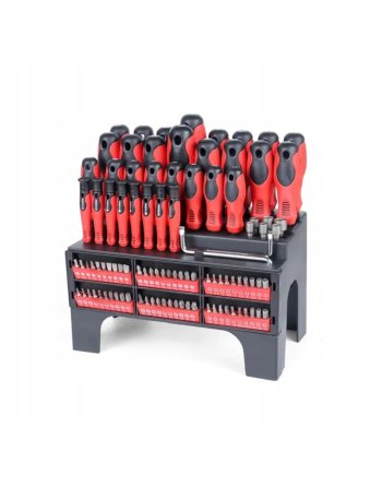 Zestaw ŚRUBOKRĘTÓW wkrętaków BITÓW 122 SZT. ELEMENTÓW w STOJAKU