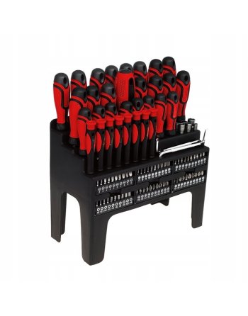 Zestaw ŚRUBOKRĘTÓW wkrętaków BITÓW 122 SZT. ELEMENTÓW w STOJAKU