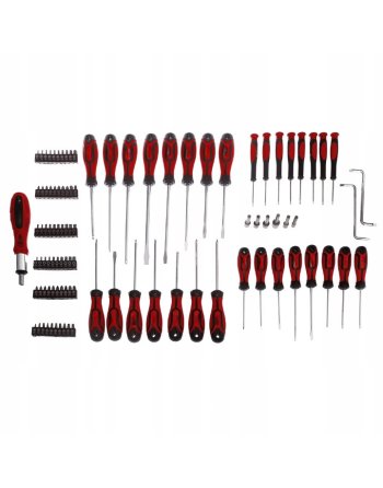 Zestaw ŚRUBOKRĘTÓW wkrętaków BITÓW 122 SZT. ELEMENTÓW w STOJAKU