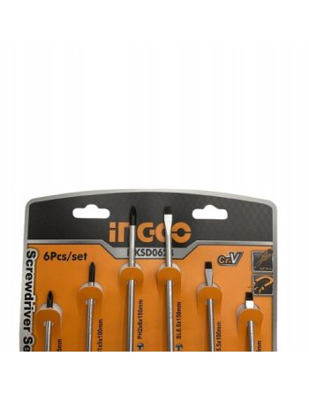 ZESTAW WKRĘTAKÓW ŚRUBOKRĘTÓW WKRĘTAKI ŚRUBOKRĘTY PŁASKIE KRZYŻAKOWE 6 szt.
