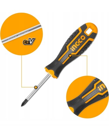 ZESTAW WKRĘTAKÓW ŚRUBOKRĘTÓW WKRĘTAKI ŚRUBOKRĘTY PŁASKIE KRZYŻAKOWE 6 szt.