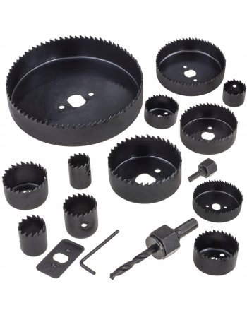 Otwornica do drewna Koronkowe Solidne Otwornice 16 szt 19-127mm + Kasetka