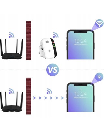 MOCNY WZMACNIACZ SYGNAŁU WI-FI 300MB/S RJ-45 2.4GHZ WPS ROUTER ACCESS POINT