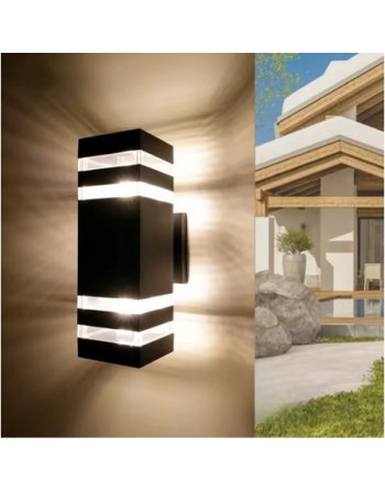 Kinkiet Zewnętrzny Lampa Elewacyjna LED Ogrodowa 2x GU10 IP54