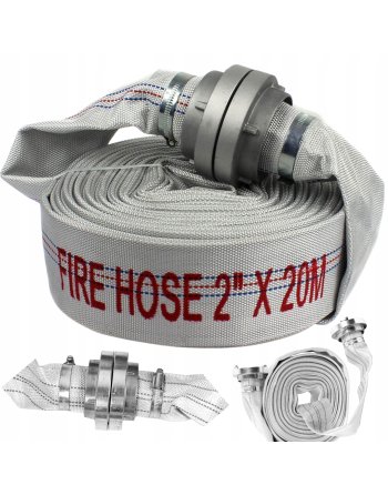 WĄŻ STRAŻACKI DO SZAMBA BRUDNEJ WODY 2 cale 52mm 20m SZYBKOZŁĄCZA DO POMPY