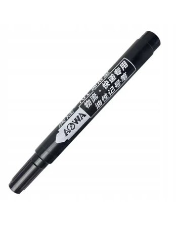 MARKER PERMANENTNY PISAK OKRĄGŁY FLAMASTER BUDOWLA WODOODPORNY CZARNY 10szt