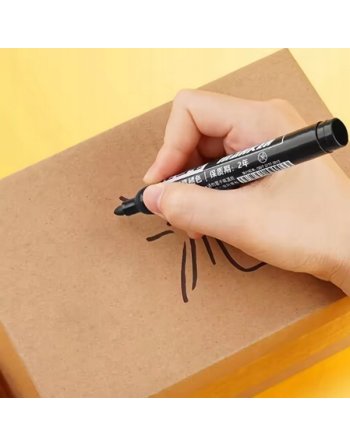 MARKER PERMANENTNY PISAK OKRĄGŁY FLAMASTER BUDOWLA WODOODPORNY CZARNY 10szt