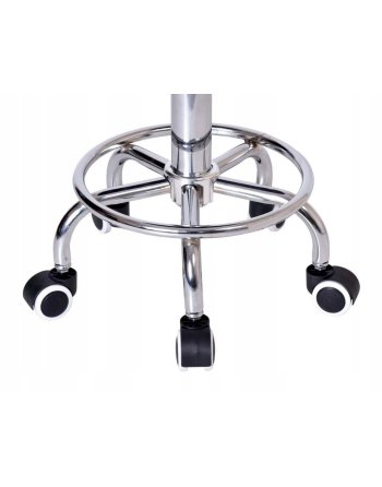 STOŁEK KOSMETYCZNY TABORET FRYZJERSKI NA KÓŁKACH REGULOWANY OBROTOWY HOKER