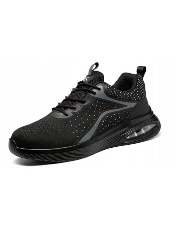 Buty męskie robocze SNEAKERSY czarne Oddychające z Noskiem BHP Lekkie r. 45