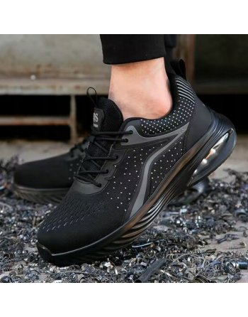 Buty męskie robocze SNEAKERSY czarne Oddychające z Noskiem BHP Lekkie r. 44