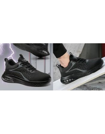 Buty męskie robocze SNEAKERSY czarne Oddychające z Noskiem BHP Lekkie r. 44