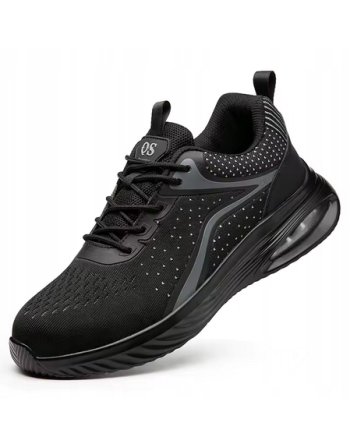 Buty męskie robocze SNEAKERSY czarne Oddychające z Noskiem BHP Lekkie r. 44