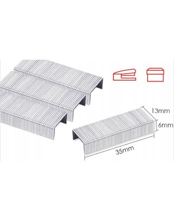 ZSZYWKI BIUROWE SZKOLNE DO ZSZYWACZA ROZMIAR 24/6 ZESTAW 1000 SZTUK 6x13mm