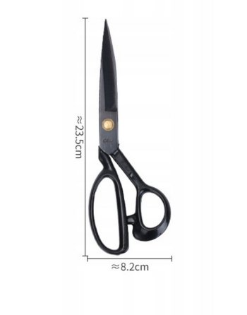 NOŻYCE KRAWIECKIE NOŻYCZKI UNIWERSALNE DO CIĘCIA TKANIN STALOWE MOCNE 24cm