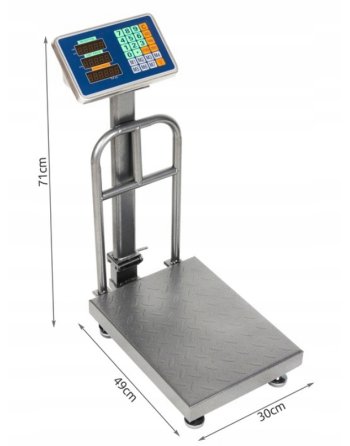 Waga Magazynowa Elektroniczna Sklepowa LCD 150kg Platformowa Towarowa Mocna