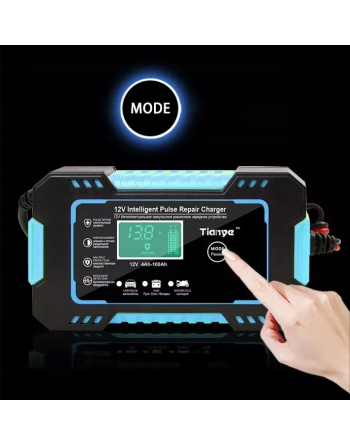 AUTOMATYCZNY INTELIGENTNY PROSTOWNIK ŁADOWARKA AKUMULATORA LCD 12V 6A