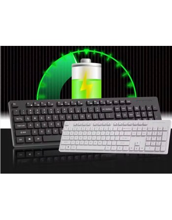 KLAWIATURA MYSZ ZESTAW BEZPRZEWODOWY ERGONOMICZNY CZARNY DO LAPTOP PC USB