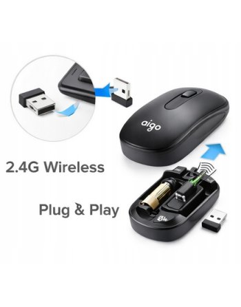 KLAWIATURA MYSZ ZESTAW BEZPRZEWODOWY ERGONOMICZNY CZARNY DO LAPTOP PC USB